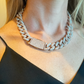 Two-Tone Iced Cuban Chain Link Necklace